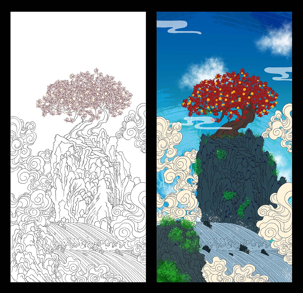 B&C立秋×济高控股（图ZMjY2MTE3MjE2） - 商业插画 - 站酷设计师作舟ILLUSTRATOR原创素材 - 站酷ZCOOL