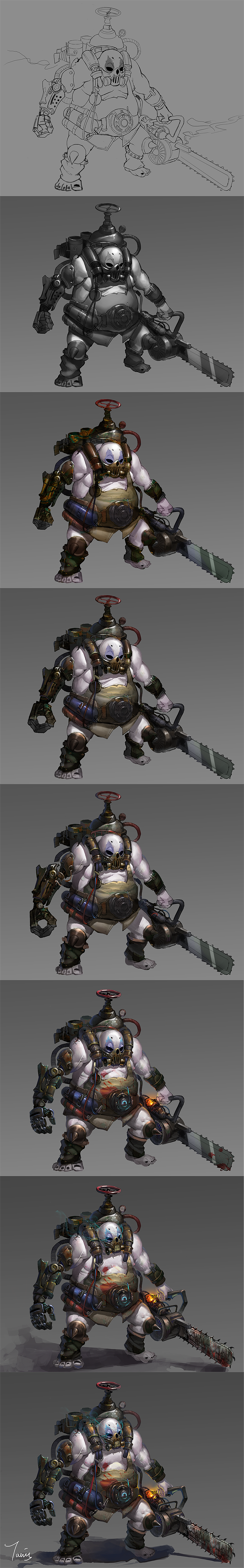 屠夫|插画|游戏原画|坦尼斯_原创作品-站酷zcool