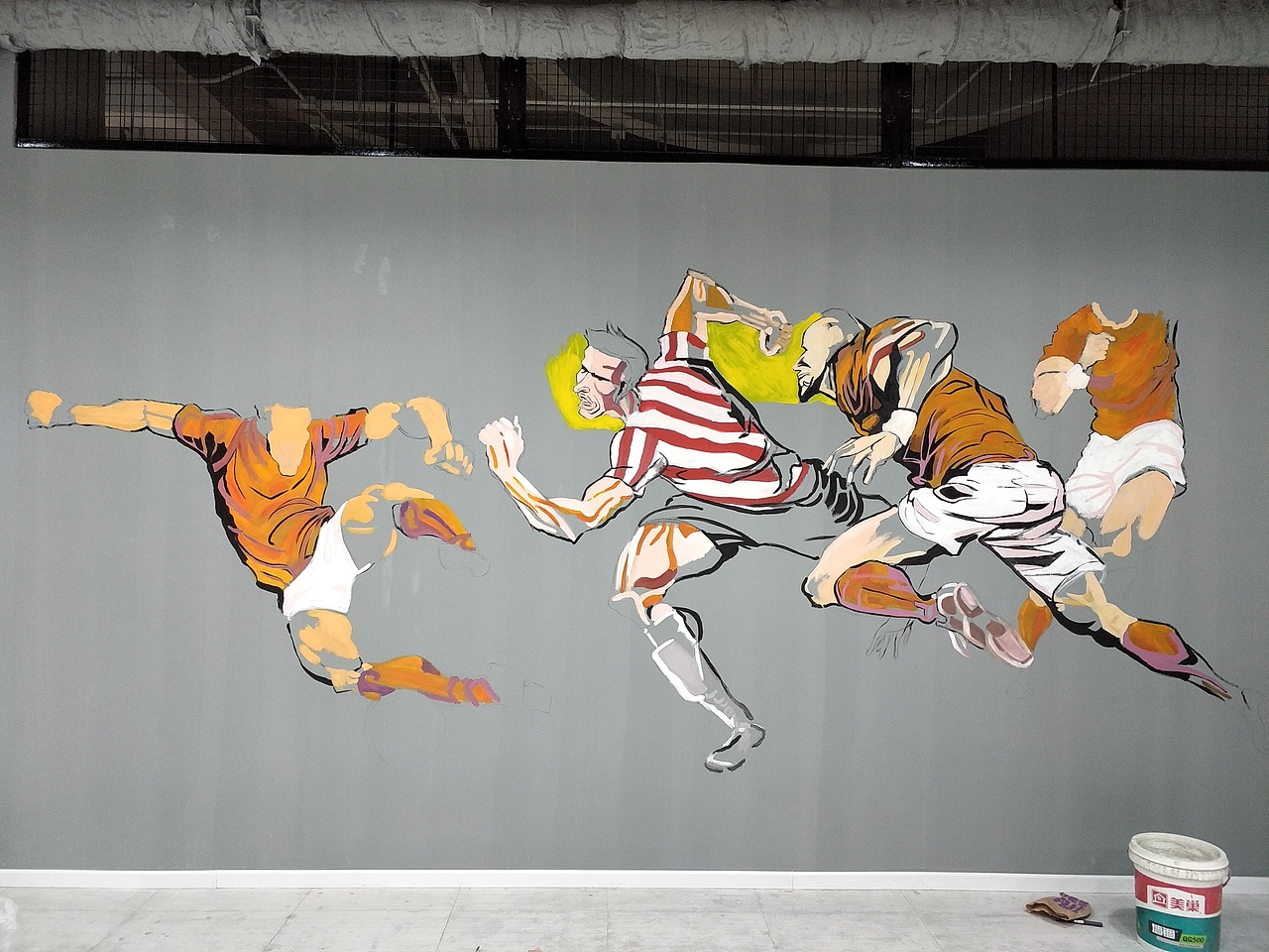 儿童体能运动馆手绘墙