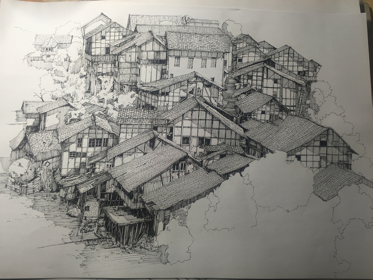 古建筑习作（图ZNjIyNTM2NDg=） - 创作习作 - 站酷设计师MOYUdesign原创素材 - 站酷ZCOOL