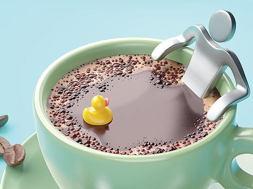 3d 三维咖啡杯（个人主页-ZNTg2NjcwMjQ=） - 商业插画 - 站酷设计师fishming65原创素材 - 站酷ZCOOL