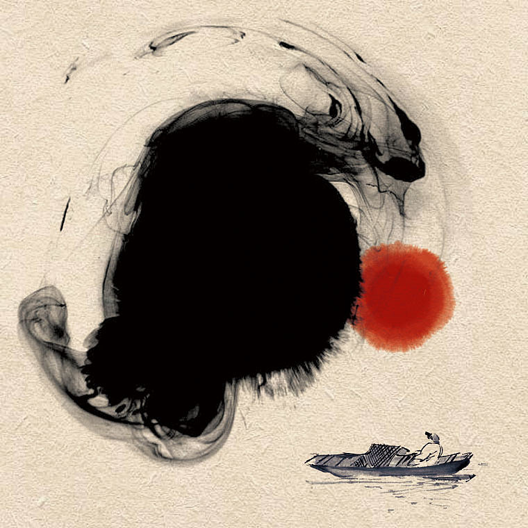 一日一山一舟，极简的水墨山水画（图ZMTk1MDQxNjc2） - 绘画 - 站酷设计师创e派原创素材 - 站酷ZCOOL