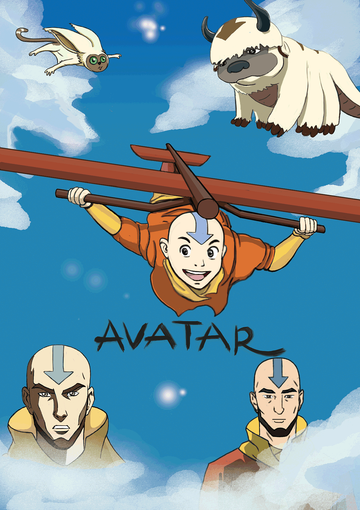 美·动画片《降世神通》安昂ps绘画