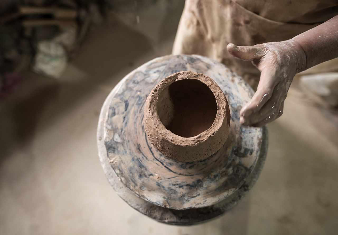 古代陶器制作过程图片图片