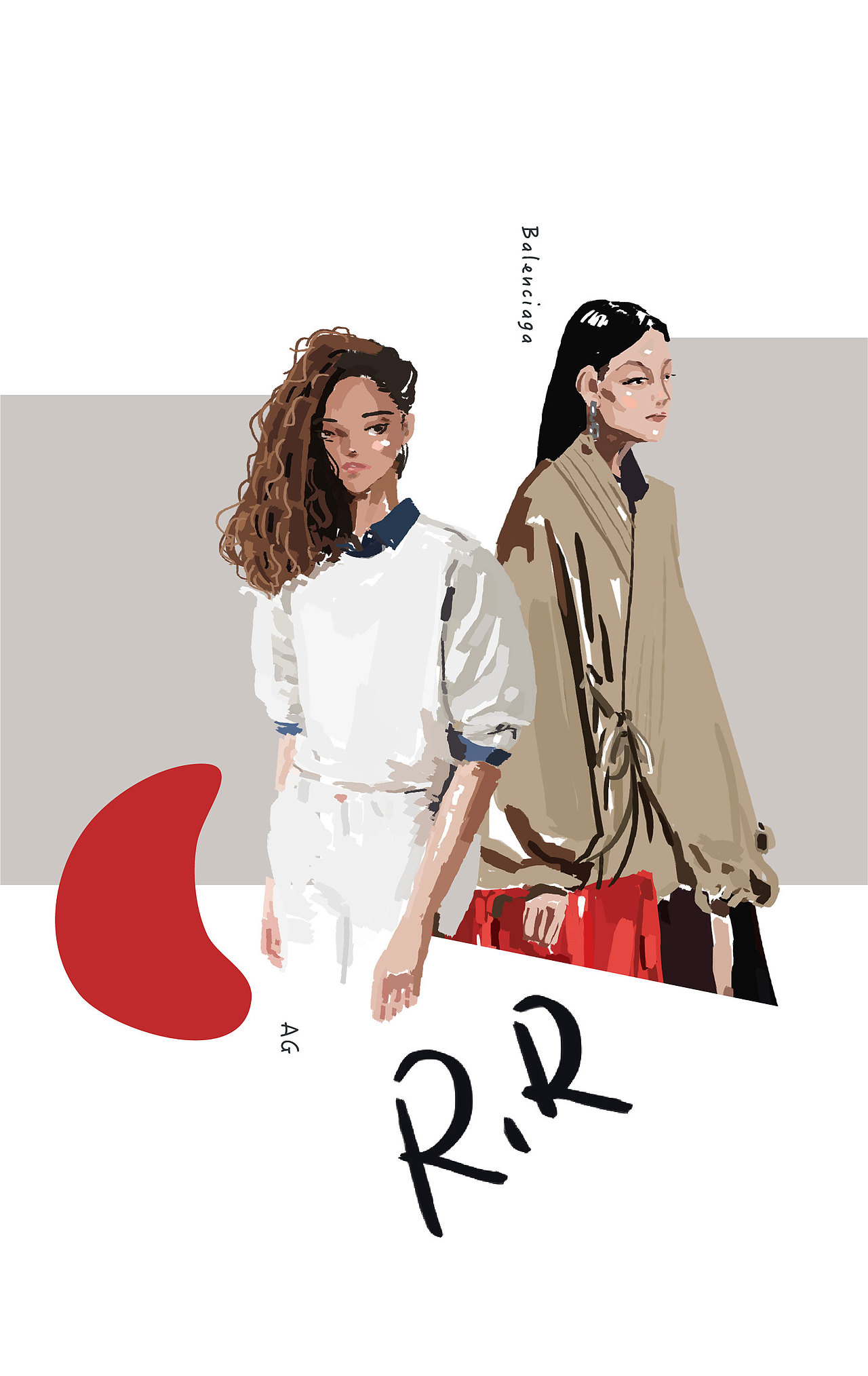 整理一部分时装画（图ZMTk3NDY3MTY4） - 艺术插画 - 站酷设计师RRMrsFox原创素材 - 站酷ZCOOL