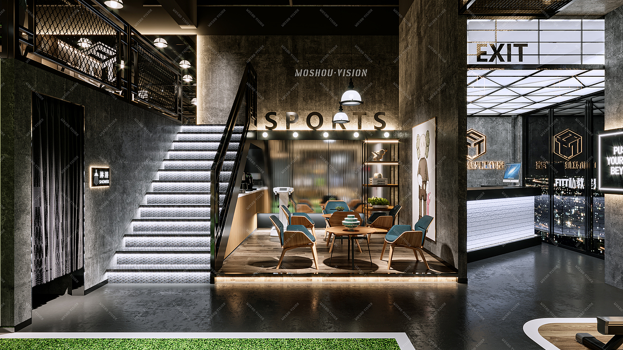FIT私教健身工作室（图ZMjgwMjgyNTYw） - 商业空间设计 - 站酷设计师魔手表现工作室原创素材 - 站酷ZCOOL