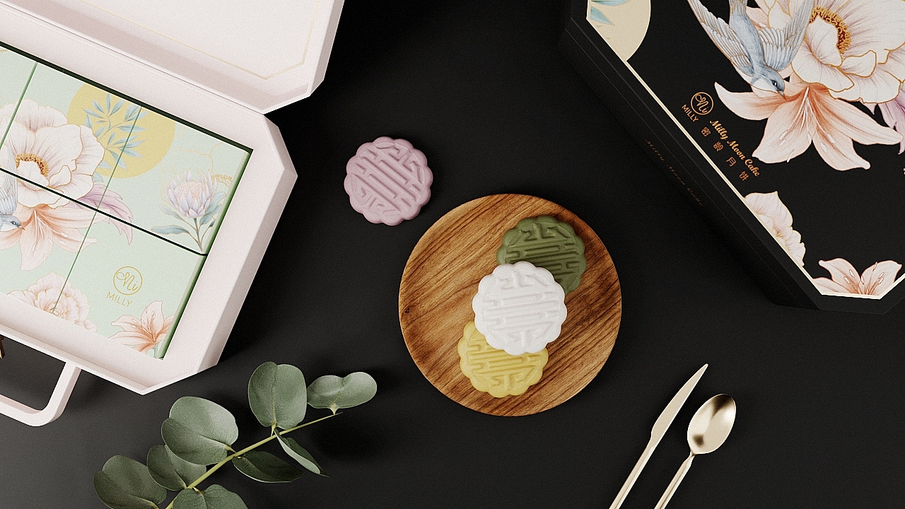 「 MILLY · 密龄」燕窝月饼包装设计