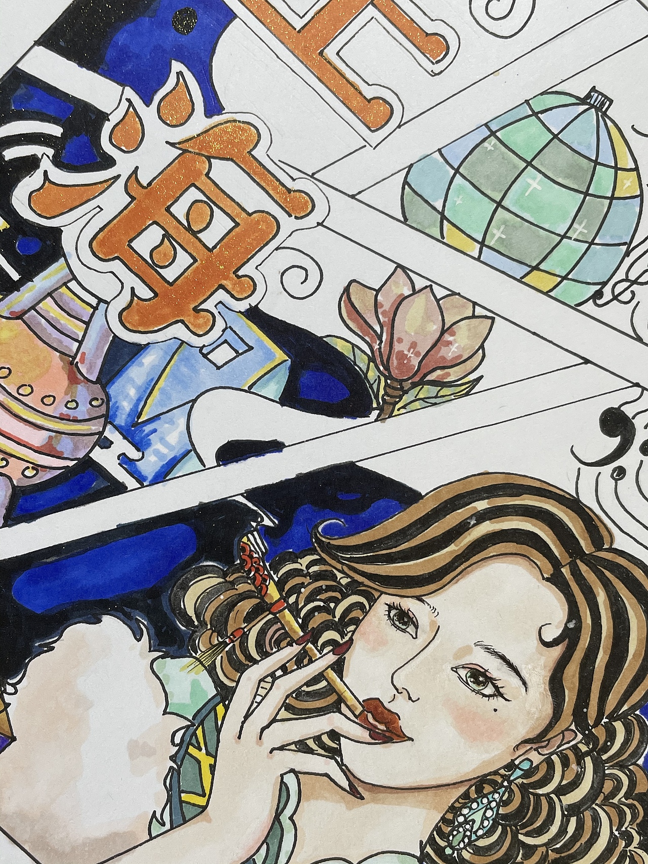 【上海印象】 马克笔装饰画（图ZMjUyOTYzNzIw） - 创作习作 - 站酷设计师Karin米可原创素材 - 站酷ZCOOL