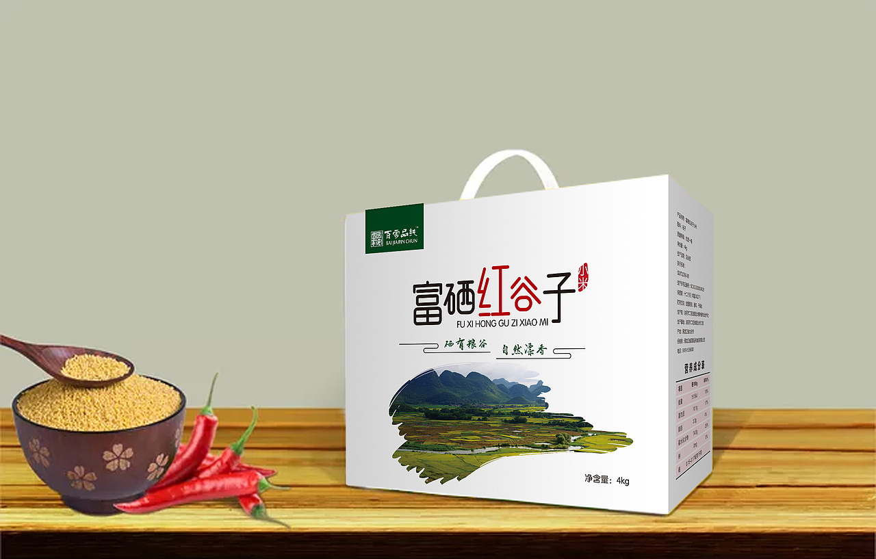 富硒红谷子小米（图ZMTIwNzM4MDE2） - 包装 - 站酷设计师芒榴菇凉原创素材 - 站酷ZCOOL