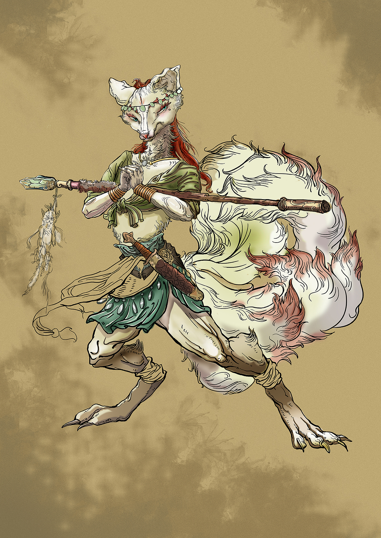 山海经系列作品——九尾狐