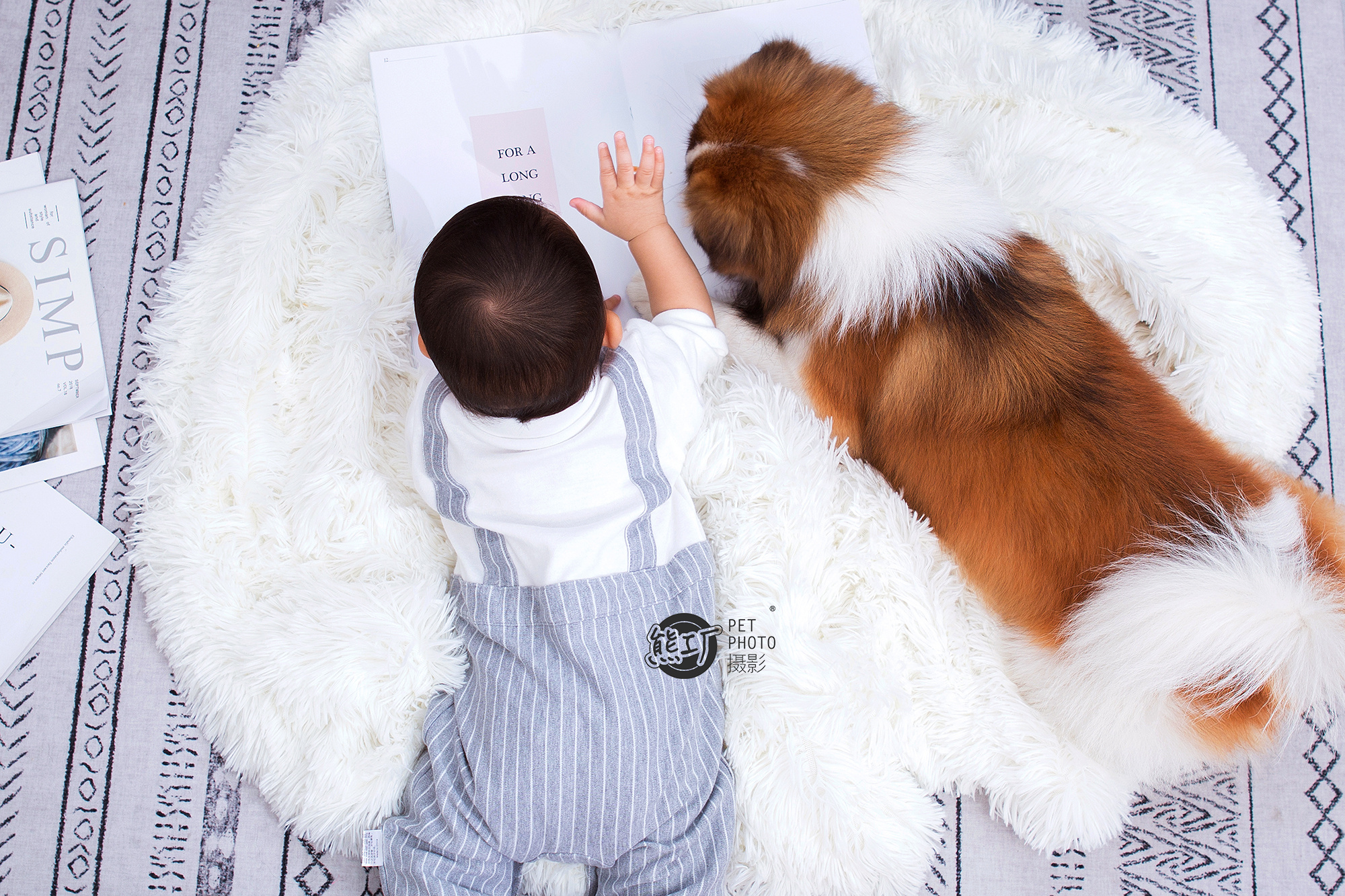 宝宝和狗狗温馨图片-壁纸图片大全