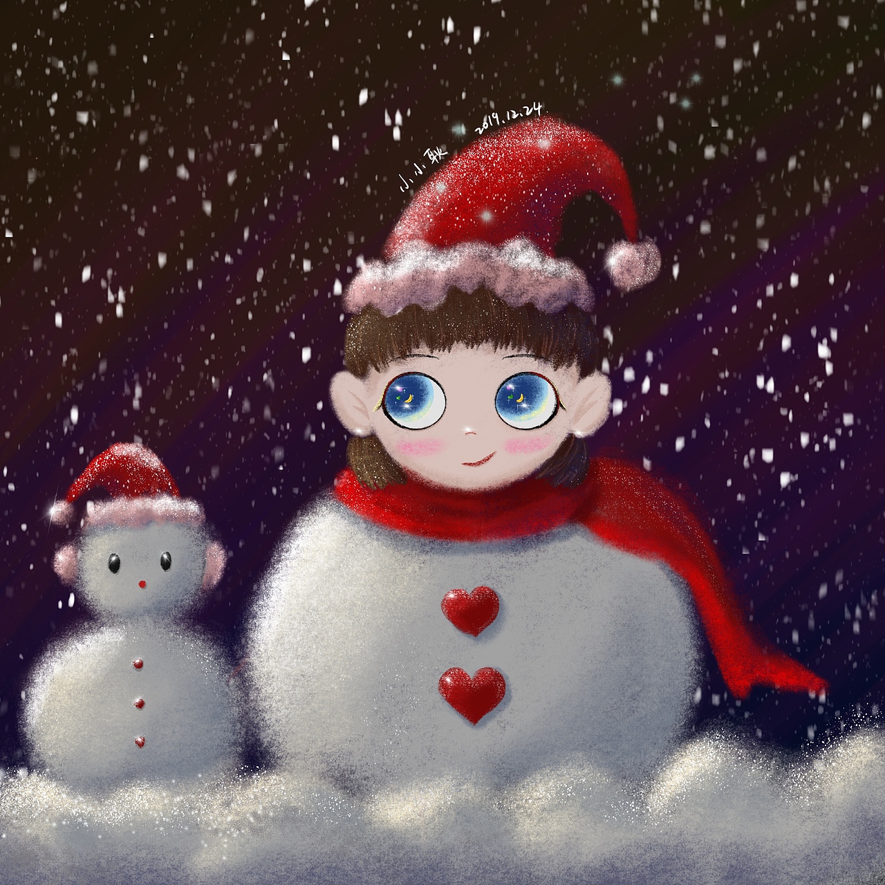 圣诞（图ZMTkxMTM0OTEy） - 儿童插画 - 站酷设计师没人关注的闲人原创素材 - 站酷ZCOOL