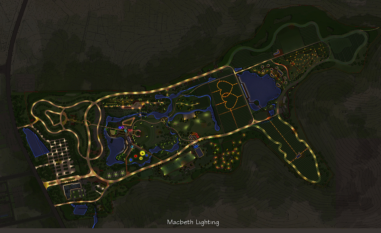 太湖附近的郊野公园-夜景灯光设计