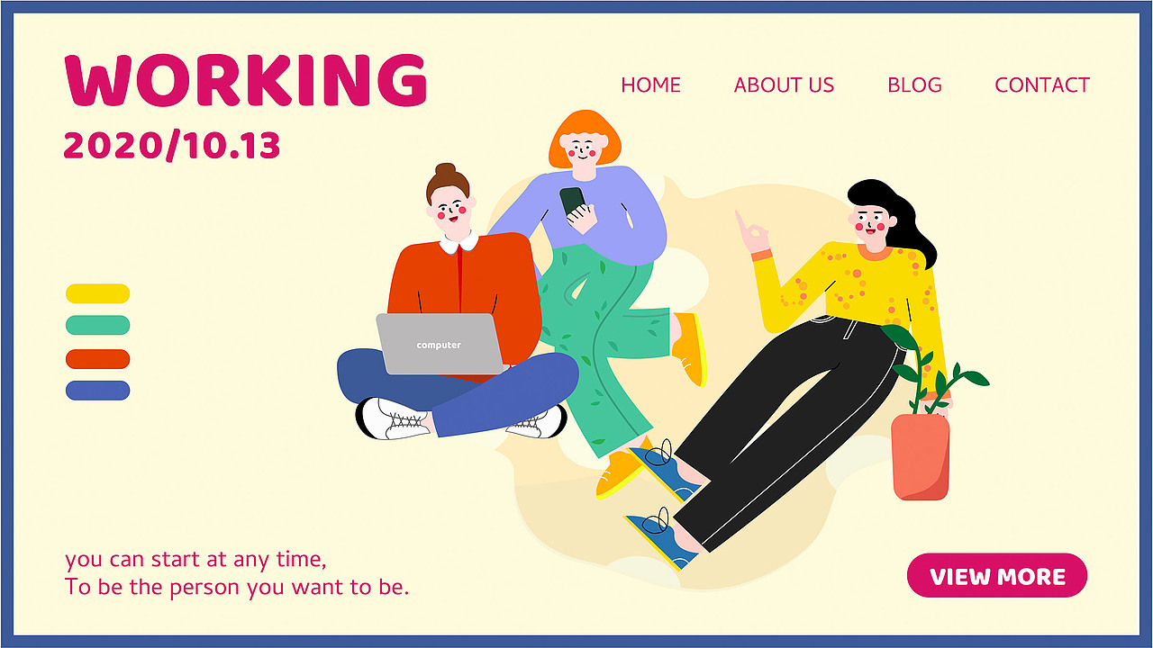 扁平人物插画原创设计（图ZMjM2NTM5NTEy） - 商业插画 - 站酷设计师mbaoyu原创素材 - 站酷ZCOOL