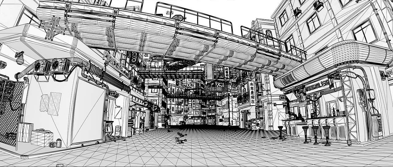 赛博朋克风格练习（图ZMjY1ODUyMjI4） - 场景 - 站酷设计师行世浮生原创素材 - 站酷ZCOOL