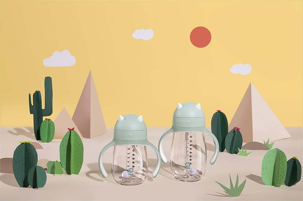 日本品牌GERM格沵儿童学饮杯 创意画面拍摄（图ZMTY2NzIzODI4） - 产品摄影 - 站酷设计师来菲视觉HR原创素材 - 站酷ZCOOL