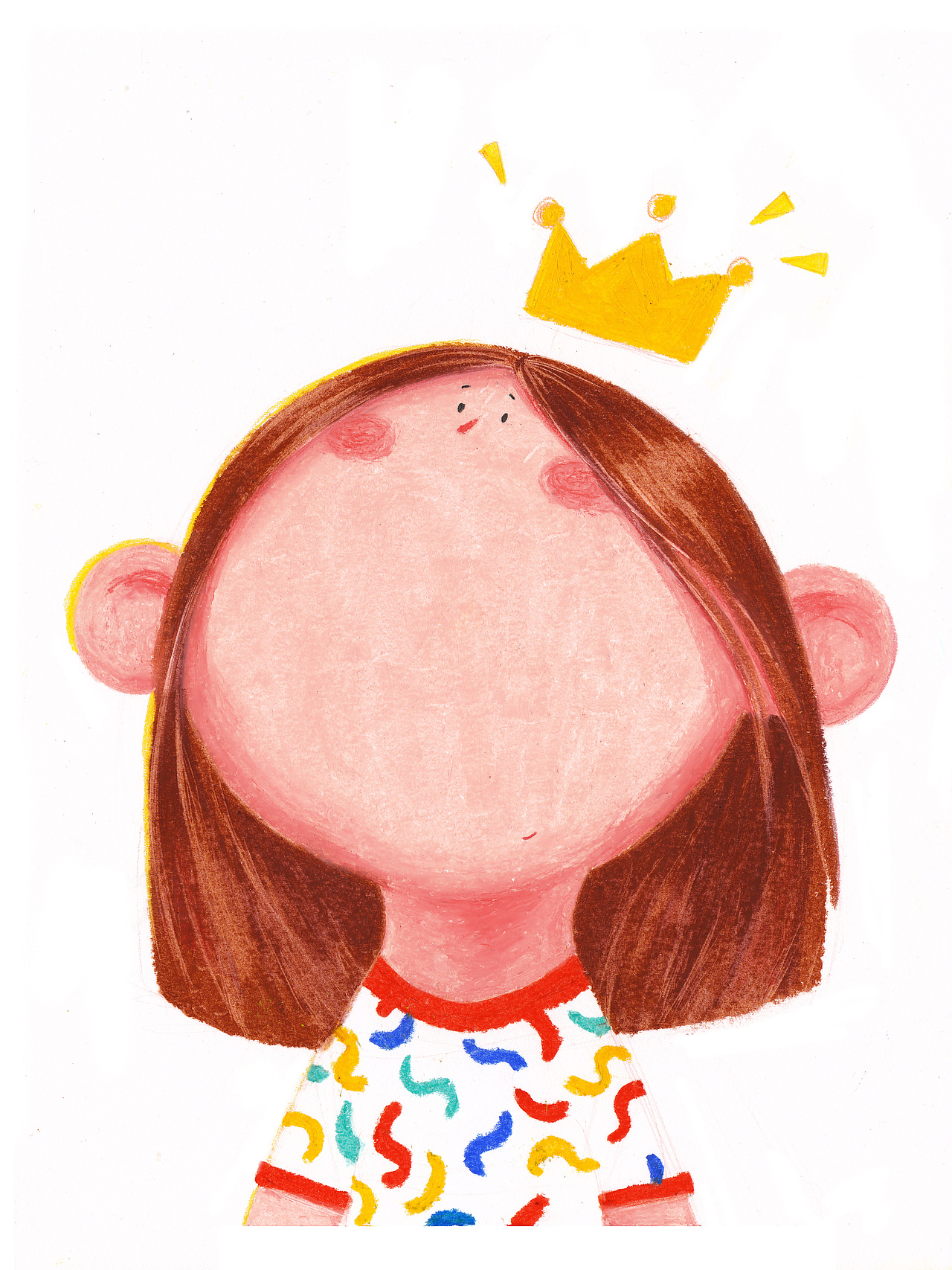 Big Face, Tiny Eyes -- Creamy Yellow