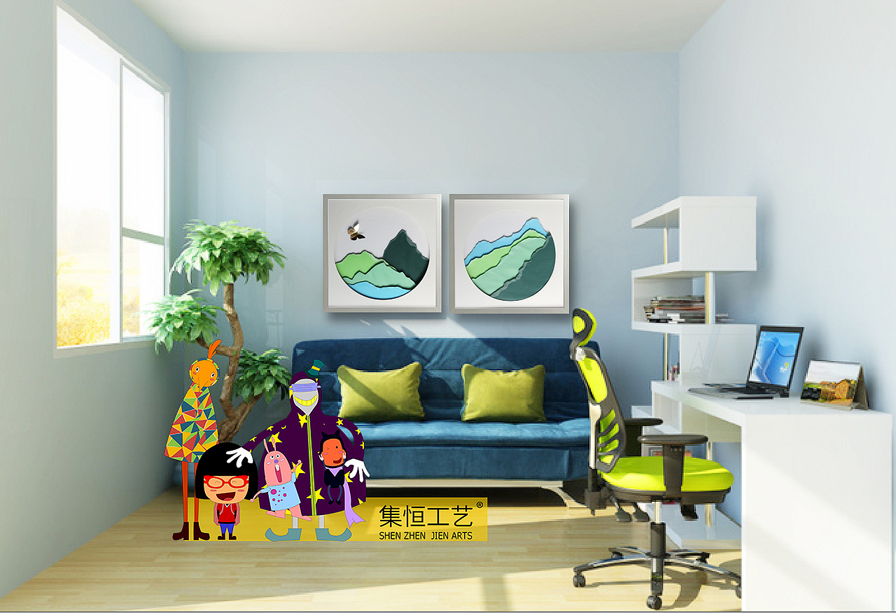 集恒工艺#实物画#装饰画#