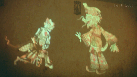 中国传统元素皮影—哪吒闹海