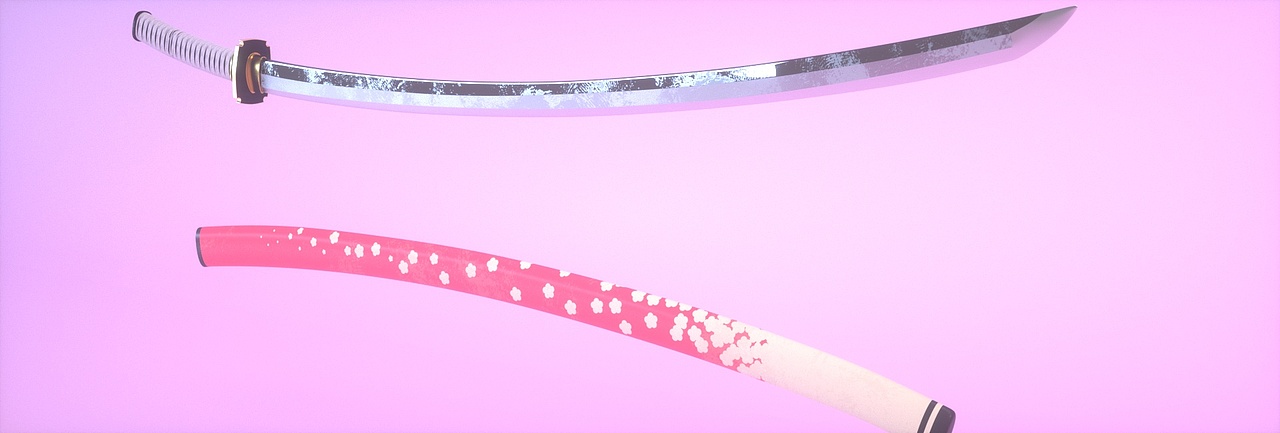 日本刀 建模渲染（御刀千鸟）（图ZMTEwNDI2NjE2） - 其他三维 - 站酷设计师最后之歌原创素材 - 站酷ZCOOL