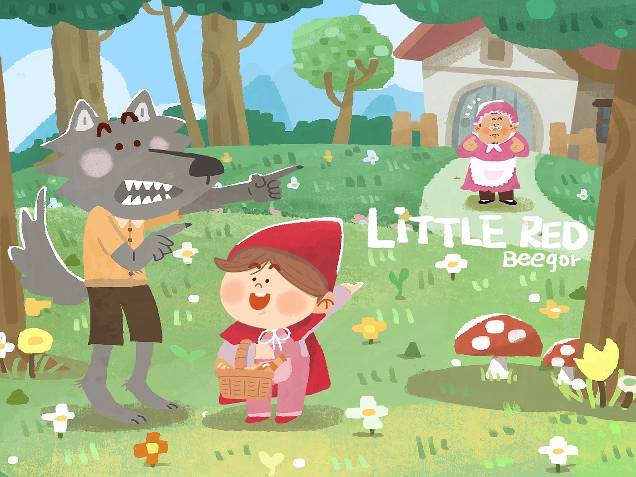 闺女版童话（图ZMzc2ODY1MTMy） - 儿童插画 - 站酷设计师bee_bee原创素材 - 站酷ZCOOL