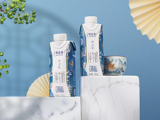 【特仑苏摄影】特仑苏嗨Milk产品京绣海报