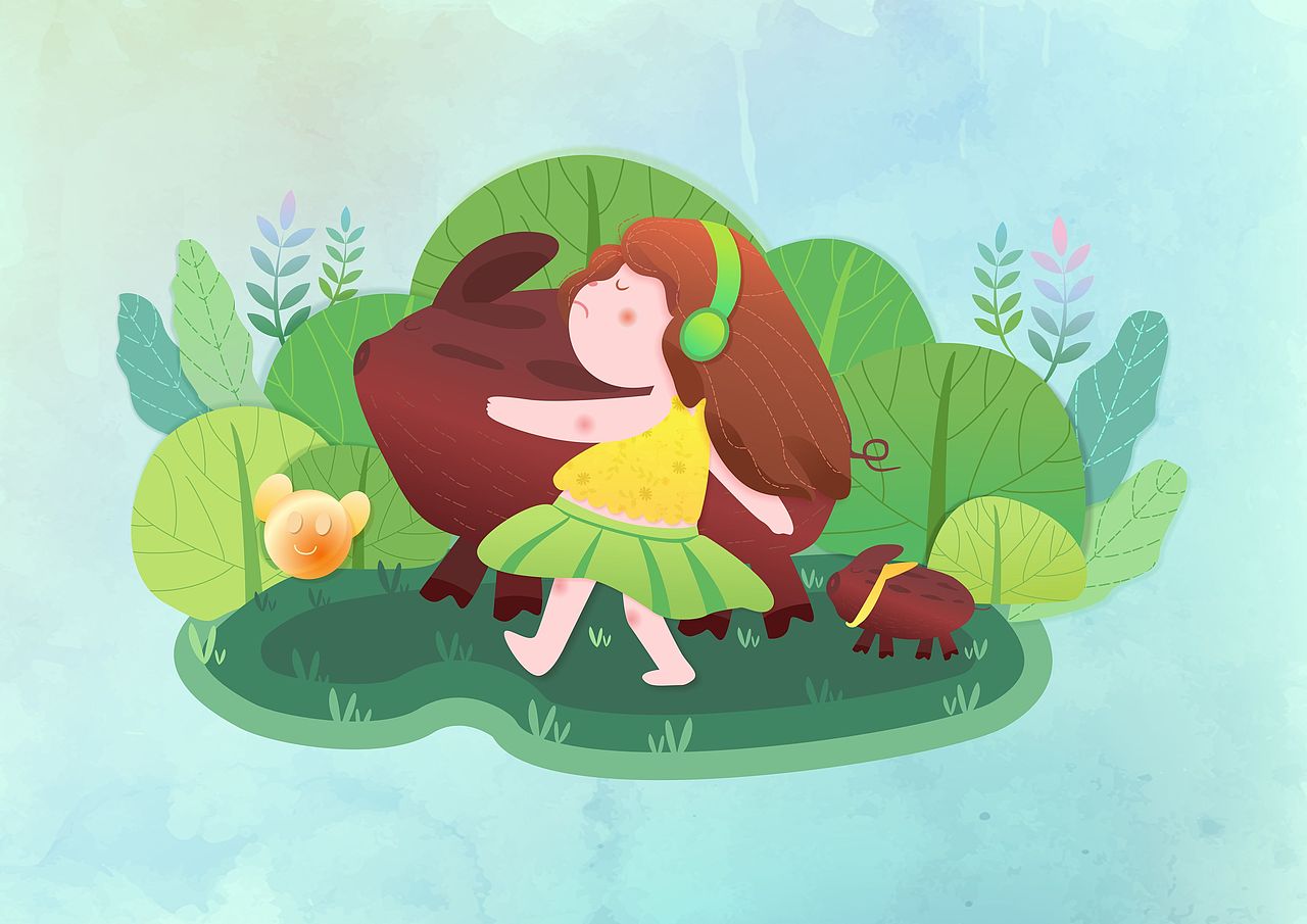 cdr练习静静老师课堂手绘插画|插画|艺术插画|林子莯_临摹作品-站酷