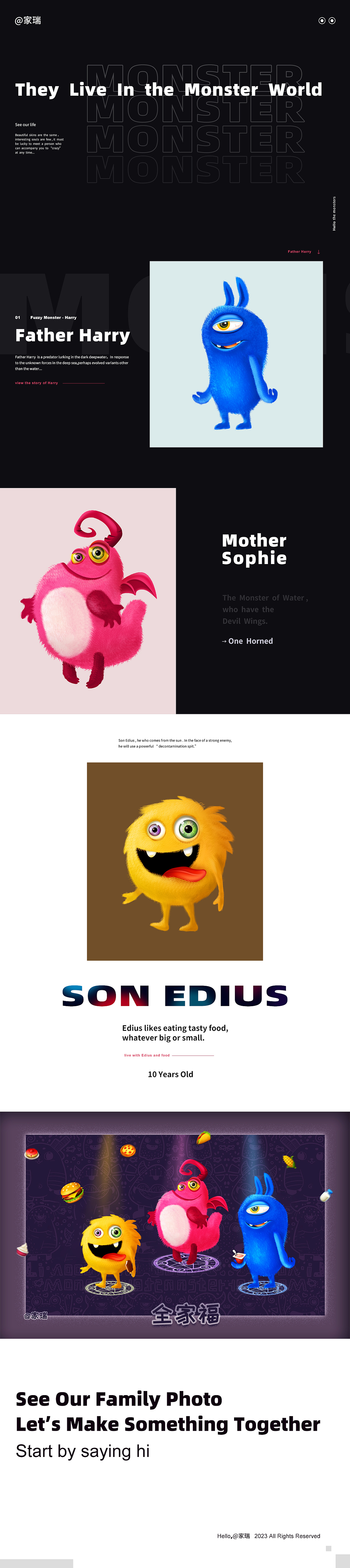 平面插画-Monster World（图ZMzcwMTgxMDQ0） - IP形象 - 站酷设计师繁花似锦sophie88原创素材 - 站酷ZCOOL