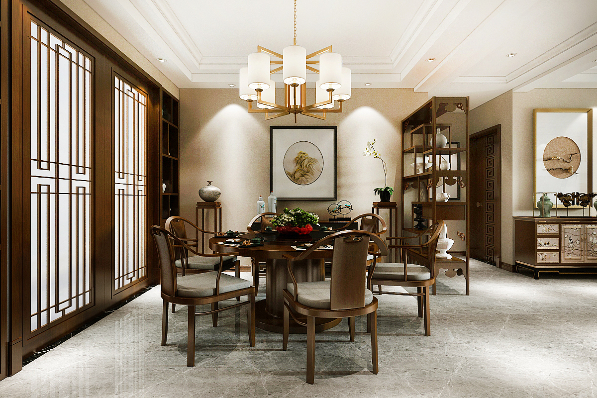 新中式 清雅含蓄、端庄丰华的东方式精神境界的追求。