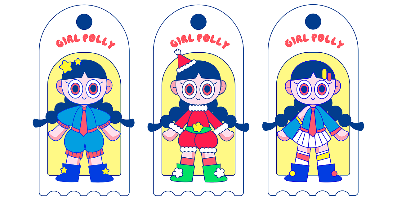 POLLY——女孩宝莉IP形象设计（图ZMjgxMDYyMTY0） - IP形象 - 站酷设计师超慢闪电原创素材 - 站酷ZCOOL