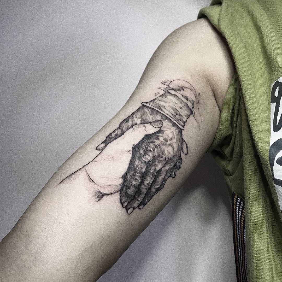 纹身作品纹身tattoo刺青给外婆的爱（图ZMjI4Njg1NDUy） - 艺术插画 - 站酷设计师nowzki原创素材 - 站酷ZCOOL
