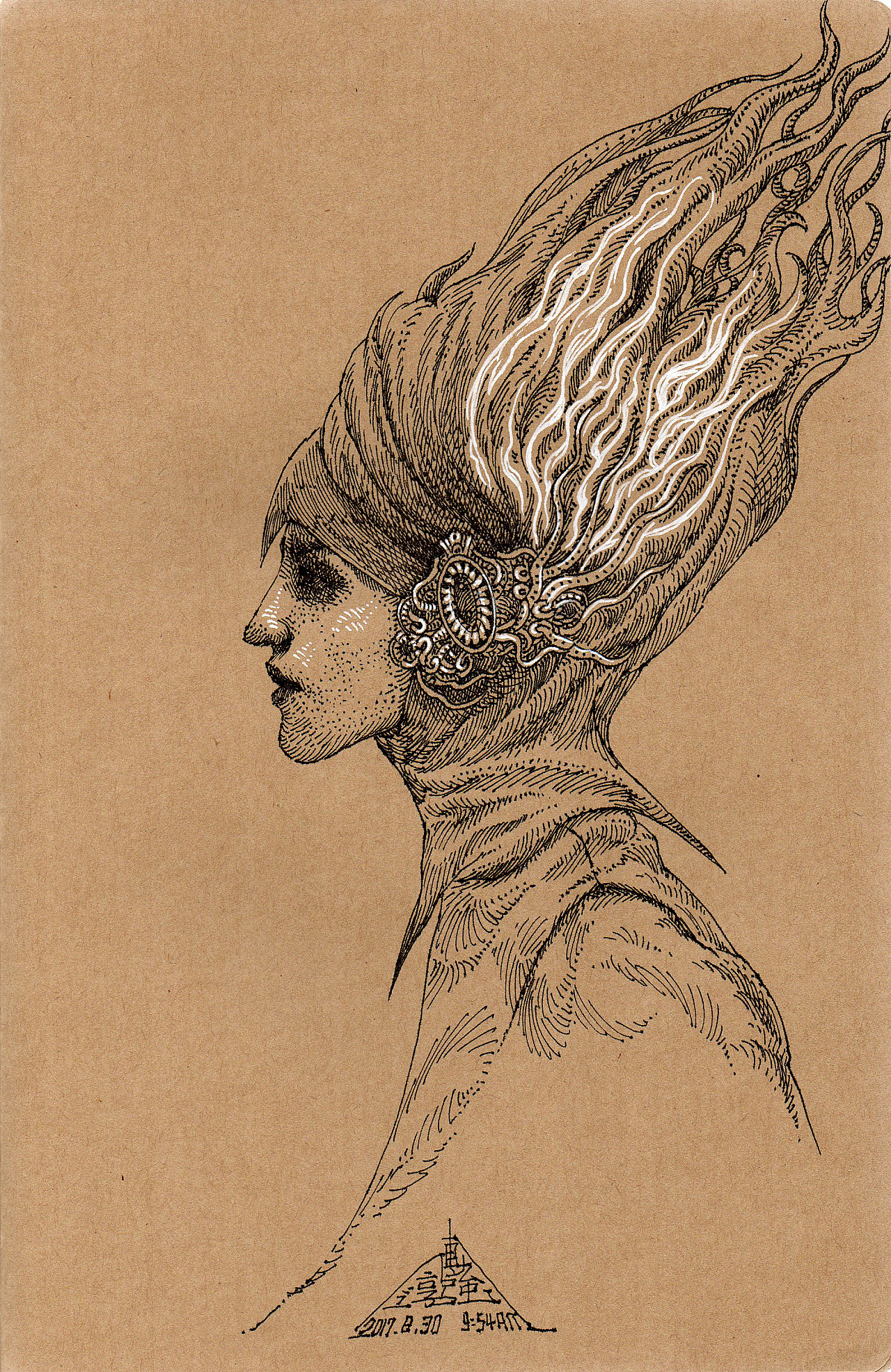 6牛皮纸的试验系列:人像