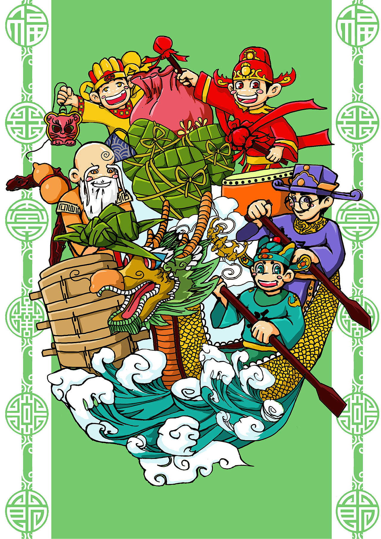 "中国传统节日"插画设计|插画|创作习作|qzicp_原创作品-站酷zcool