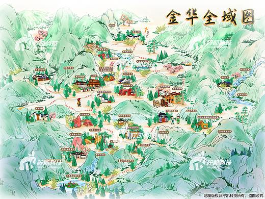 金华全域手绘地图