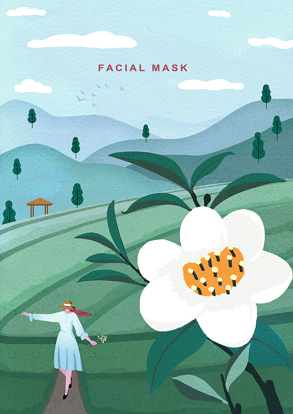 大自然的供养（面膜、花茶包装）（图ZMjk0MjM1MDky） - 商业插画 - 站酷设计师Winnie_yoyo原创素材 - 站酷ZCOOL