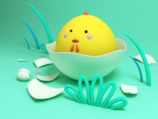 8.1小鸡破壳小场景（个人主页-ZNTQzMjgyNDg=） - 场景 - 站酷设计师L樱219原创素材 - 站酷ZCOOL