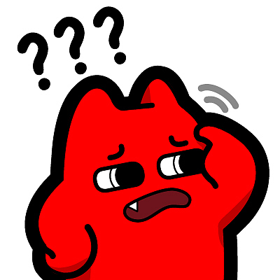 s31【魔鬼猫表情-懵b】#半身 疑惑 摸脑袋 疑问 问号 ip 动漫 魔性 斗