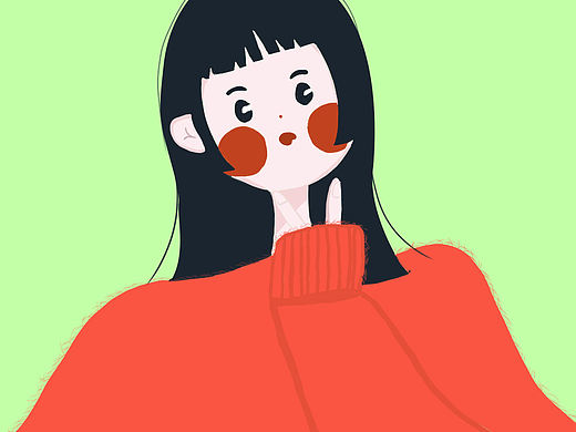 手绘扁平风格小画