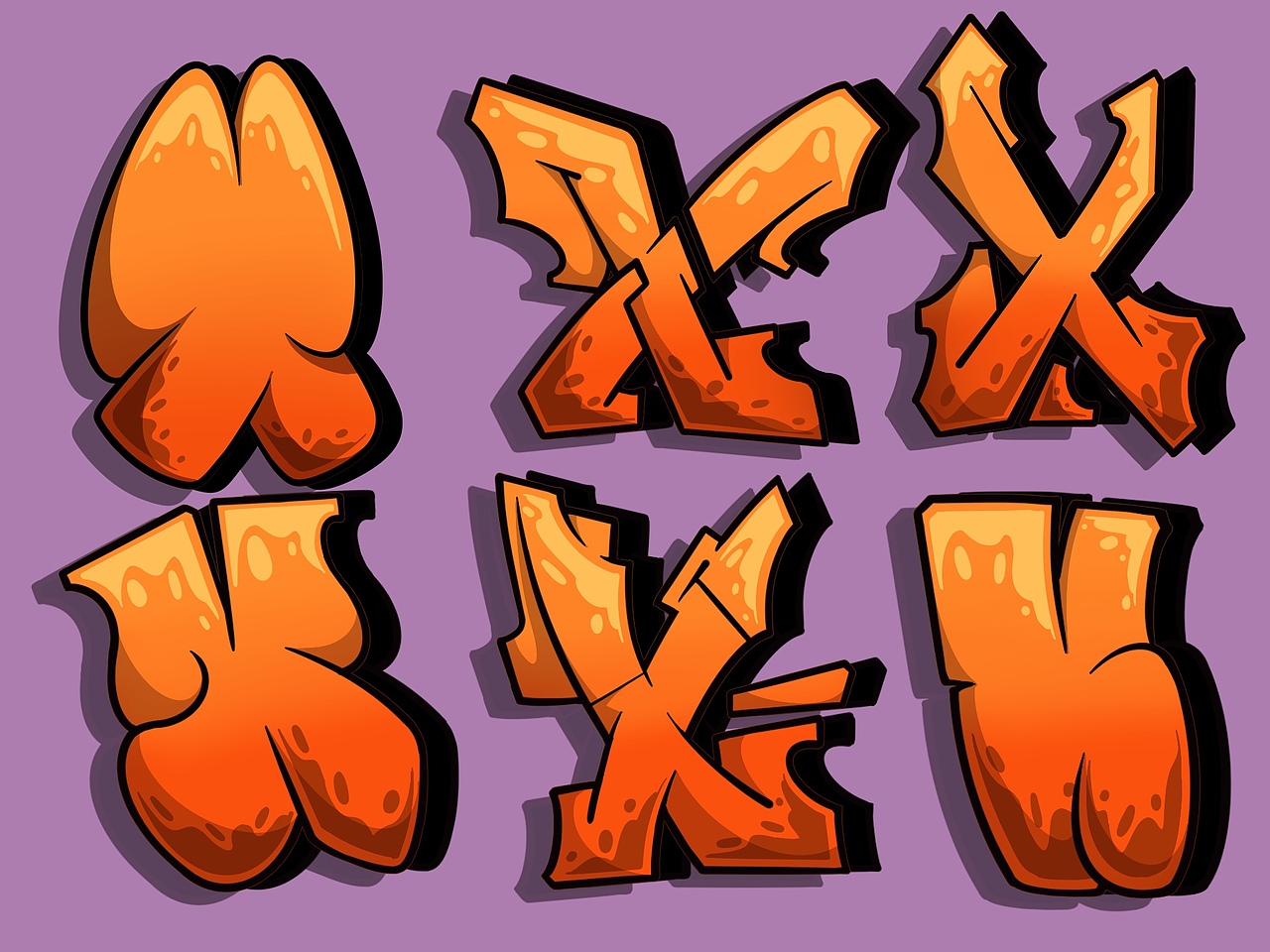 《涂鸦字母篇x》_泰迪男孩-站酷zcool