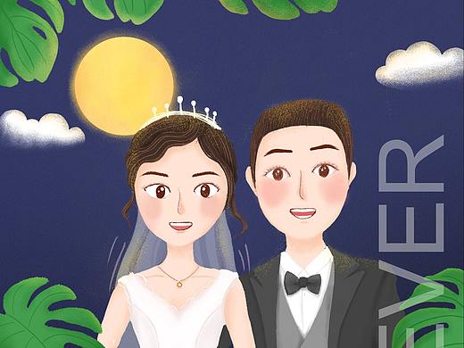 【原創(chuàng)】婚禮插畫（個人主頁-ZMzE5OTUxNDQ=） - 創(chuàng)作習作 - 站酷設計師__依米原創(chuàng)素材 - 站酷ZCOOL
