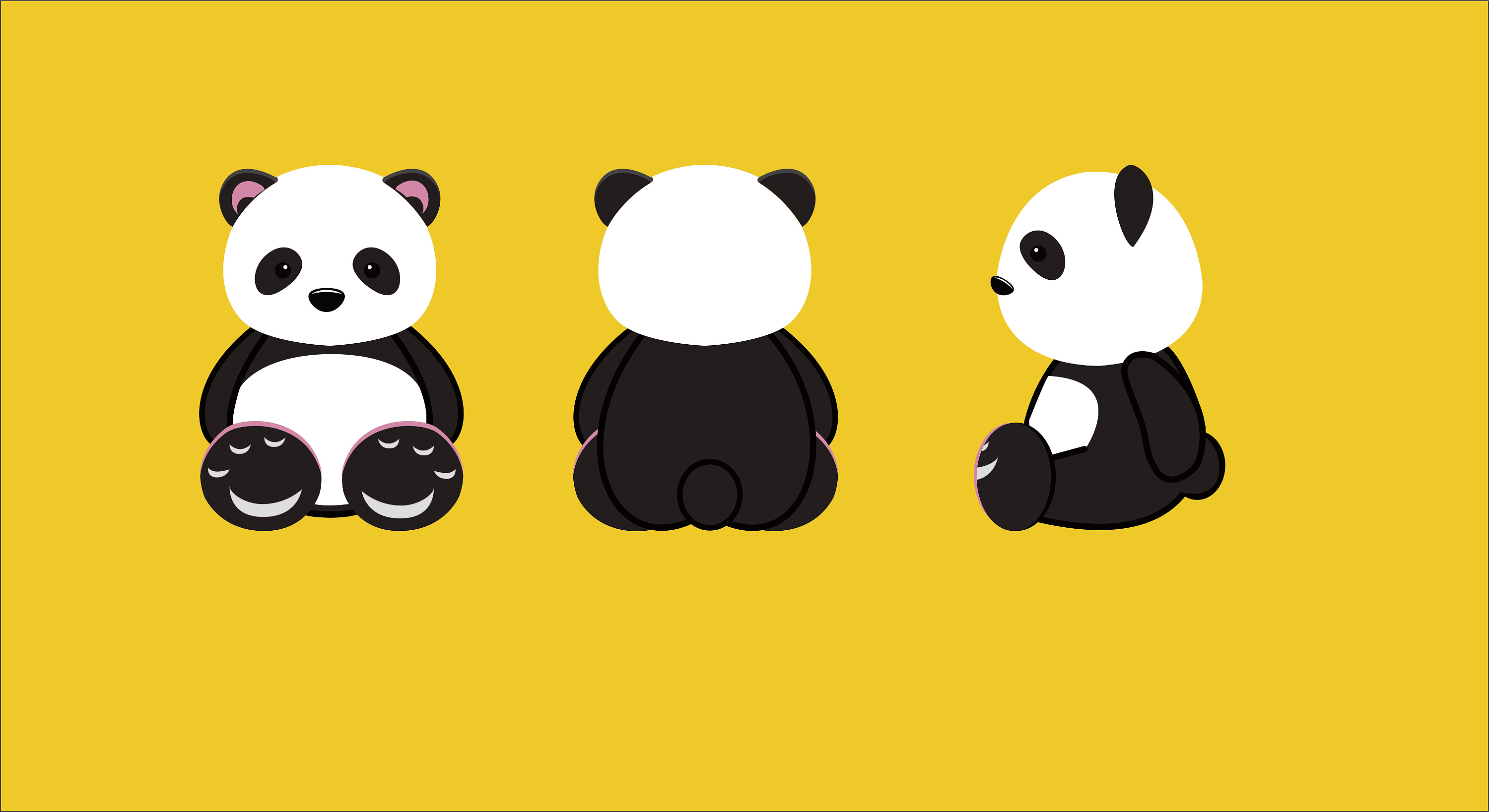 5只熊猫吉祥物+各配插画【扁平化】|平面|IP形象|VoodooKaka - 原创作品 - 站酷 (ZCOOL)