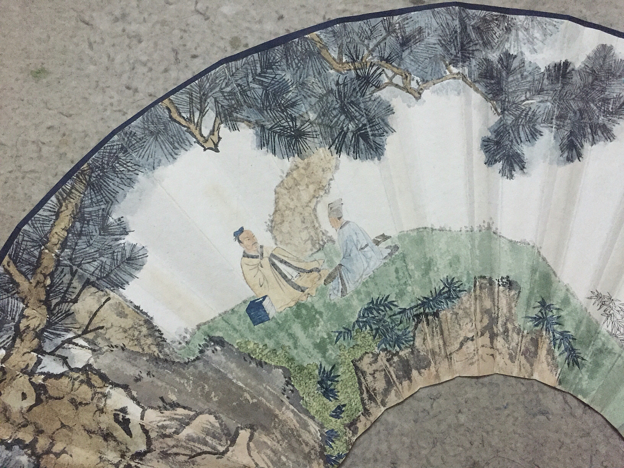 原创作品：国画系列-扇面-琴声长伴读书人（图ZNDAyNjAyODQ=） - 绘画 - 站酷设计师冷梵原创素材 - 站酷ZCOOL