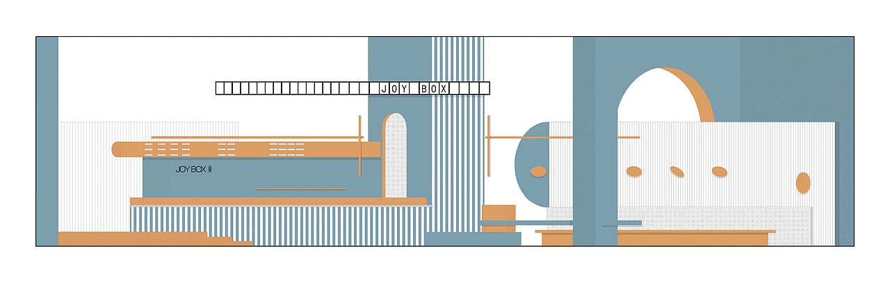 拱形的加入使厚重的结构柱变为通透的“门”