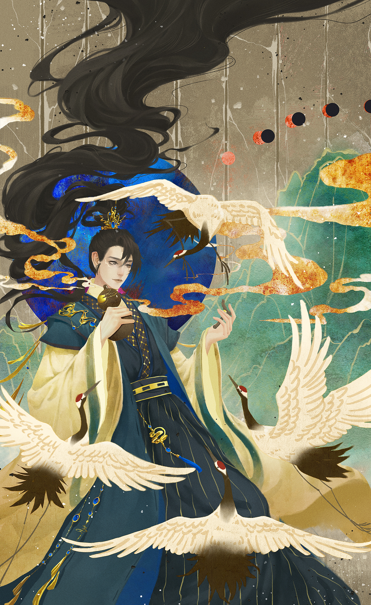 古风插画 男女立绘