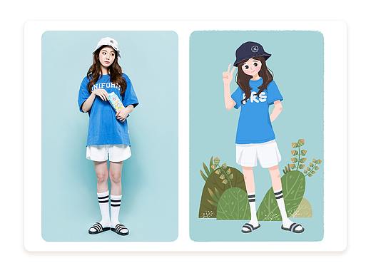 夏日小插画