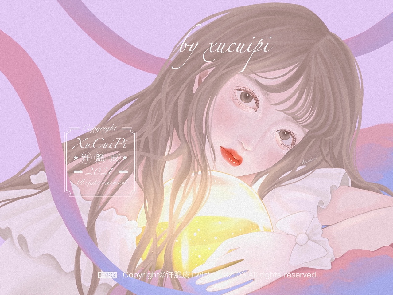 少女系-3月部分画作（图ZMjQ5MTM0Nzk2） - 艺术插画 - 站酷设计师许脆皮原创素材 - 站酷ZCOOL