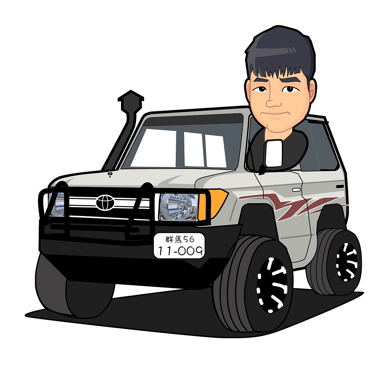 改装车插画汽车插画autoillustration