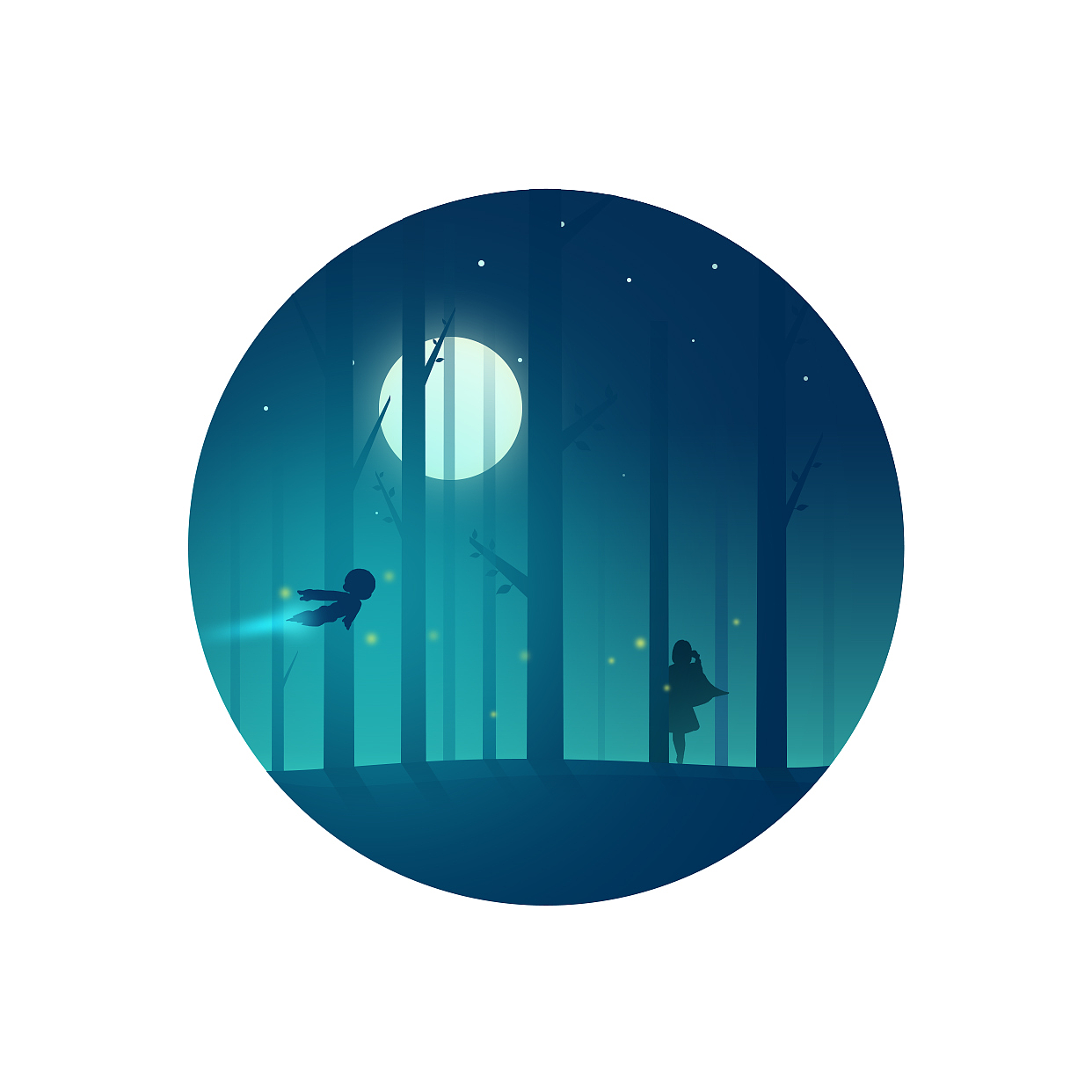 星月夜小插画（图ZMzI2MDQ3NTY=） - 其他UI - 站酷设计师LEILI原创素材 - 站酷ZCOOL