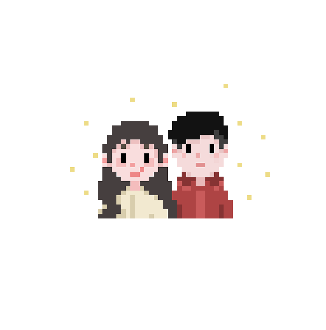 情侣像素练习1|插画|像素画|pipefly_原创作品-站酷zcool