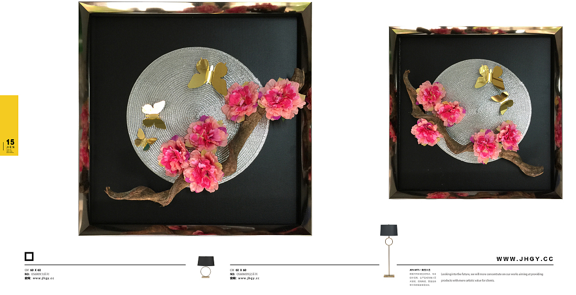 兰花挂画#中国风水墨画#新中式实物画#飞鸟绿树扇子配饰